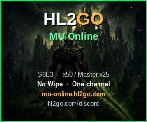 HL2GO MU Online — S6E3 x50 · no wipe · OpenMU · EU